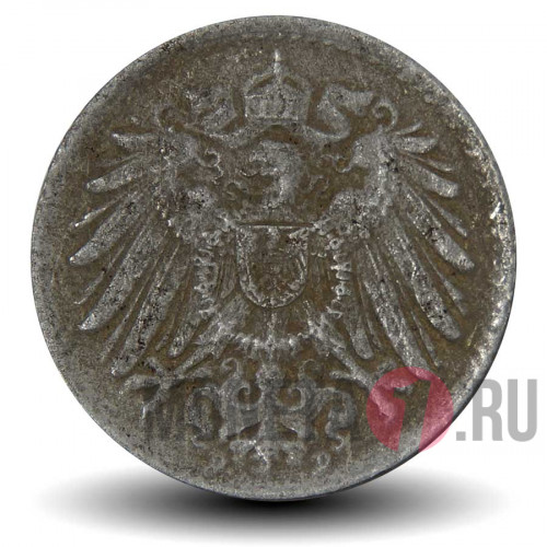 5 пфеннигов 1916 года - Германская Империя - Вильгельм II - D