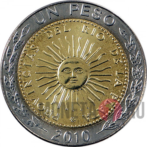 1 песо 2010 года - Аргентина