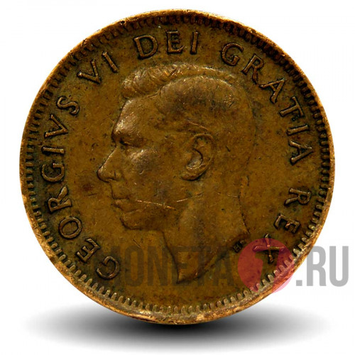 1 цент 1951 года - Канада - Кленовый лист