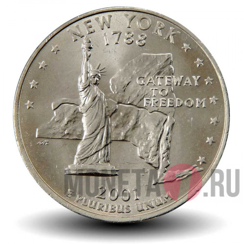 Quarter США 2001 год - Нью-Йорк - D