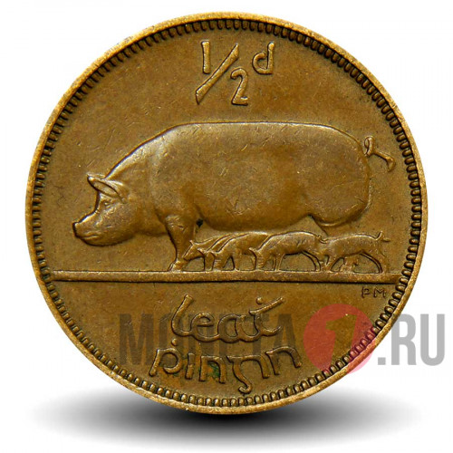 1/2 пенни 1953 год - Ирландия