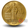 20 сантимов 1975 года - Монако - Ренье III