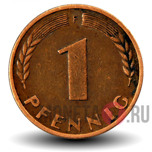 1 пфенниг 1950 года - ФРГ - F