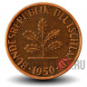 1 пфенниг 1950 года - ФРГ - F