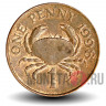 1 пенни 1998 года - Остров Гернси - Краб