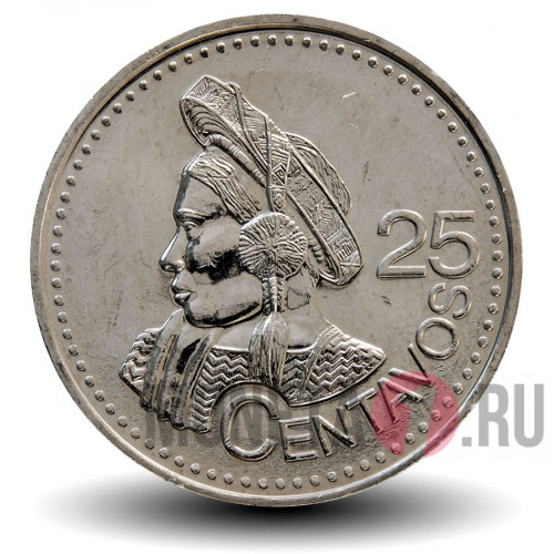25 сентаво 2000 года - Гватемала - Индианка