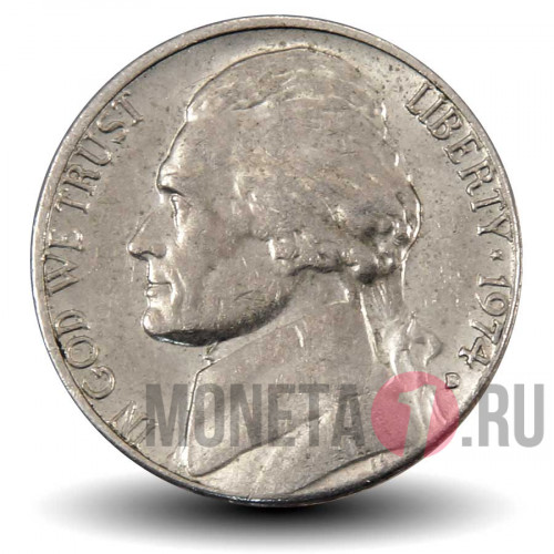 5 центов 1974 года - Усадьба Монтичелло (Monticello) - США - D