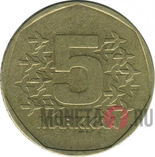 5 марок Ледокол Varma - Финляндия 1976 г.