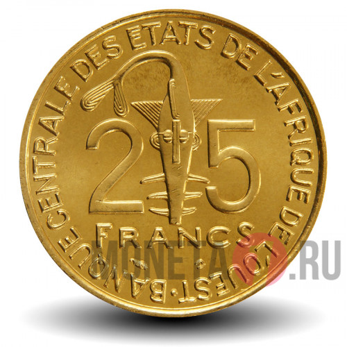 25 франков BCEAO CFA 2000 года - FAO - Западно-Африканские штаты