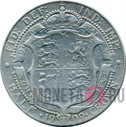 - Half crown - 1909 год, Великобритания