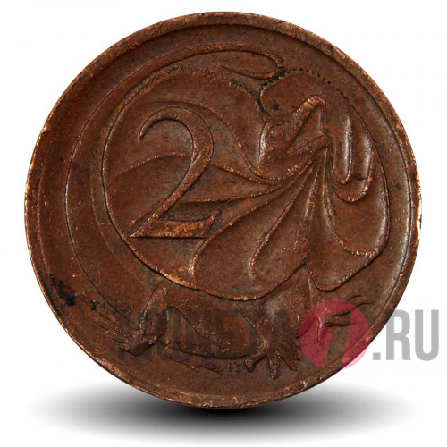 2 цента 1972 года - Австралия - Ящерица
