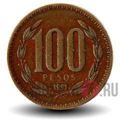 100 песо 1991 года - Чили