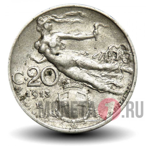 20 чентезимо 1913 года - Италия - Vittorio Emanuele III