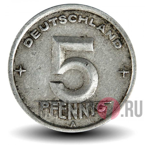 5 пфеннигов 1949 года - ГДР - A