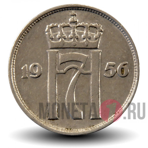 10 эре 1956 года - Норвегия - Хокон VII