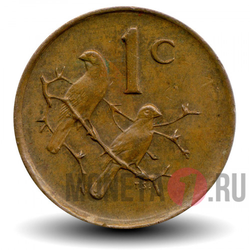 1 цент 1988 года - ЮАР - Воробьи