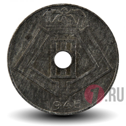 10 сантимов 1945 года - Бельгия - Оккупация WWII - BELGIE-BELGIQUE