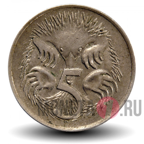 5 центов 1980 года - Австралия - Ехидна