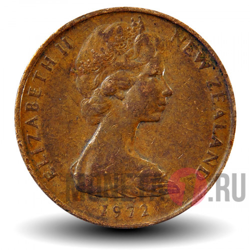 2 цента 1972 года - Новая Зеландия - Цветы Ковхай