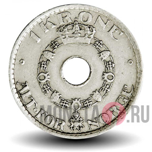 1 крона 1927 года - Норвегия - Хокон VII