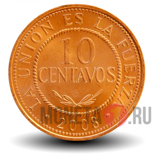 10 сентаво 2008 года - Боливия