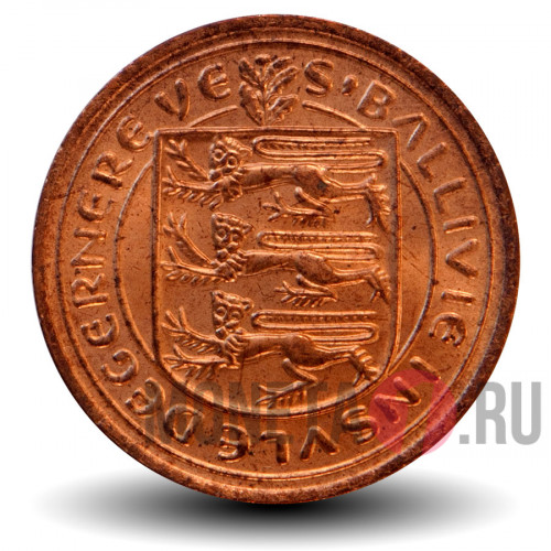 1 New Penny 1971 года - Остров Гернси - Баклан