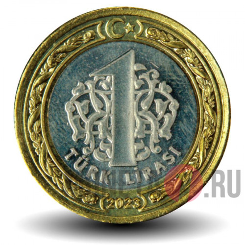 1 лира 2023 года - Турция