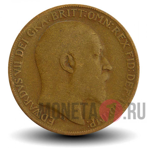 1 пенни 1909 года - Великобритания