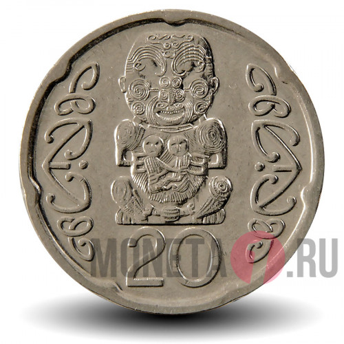 20 центов 2008 года - Новая Зеландия - Талисман Маори