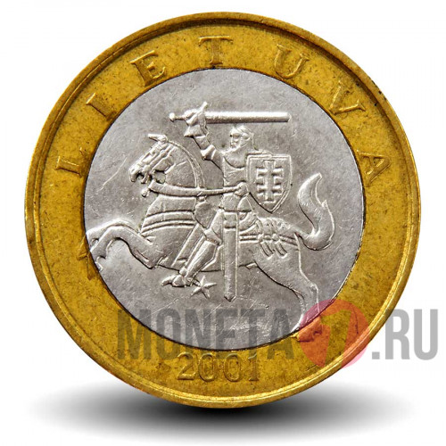 2 лита 2001 года - Литва - Всадник