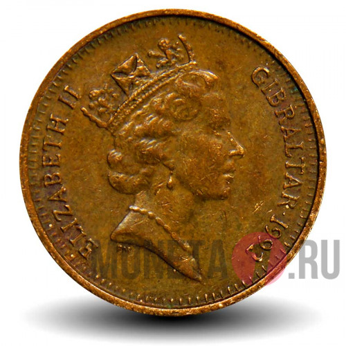 1 пенни 1992 года - Гибралтар - АА - Куропатка