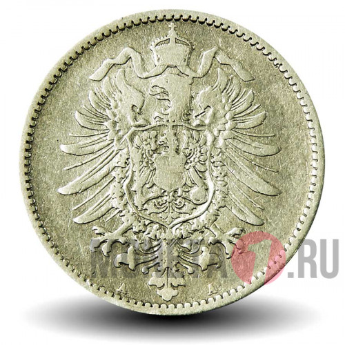 1 марка 1881 года - Германская Империя - Wilhelm II - А