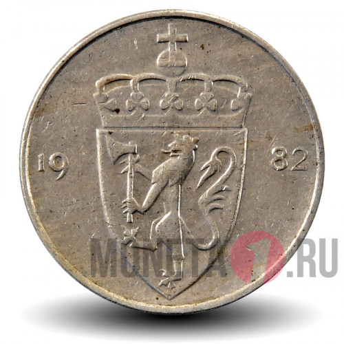 50 эре 1982 года - Норвегия - Олав V