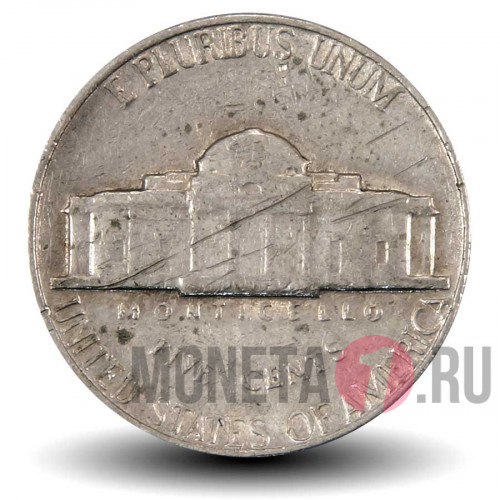 5 центов 1968 года - Усадьба Монтичелло (Monticello) - США - S