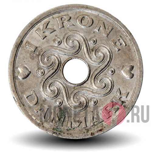 1 крона 1992 года - Дания - Маргарита II