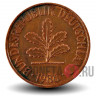 2 пфеннига 1986 года - ФРГ - Дуб - D