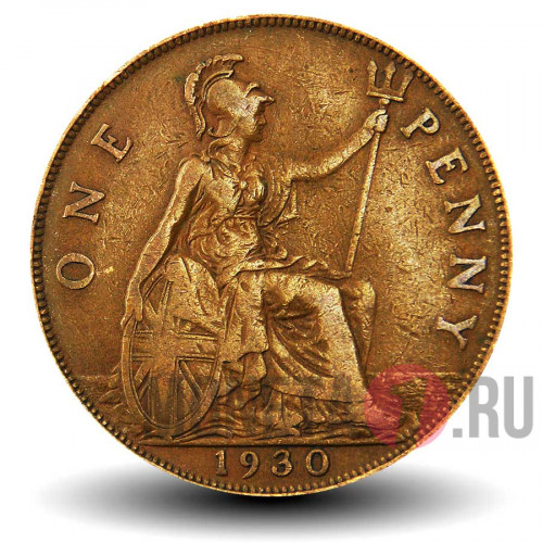 1 пенни 1930 года - Великобритания - Король Георг V