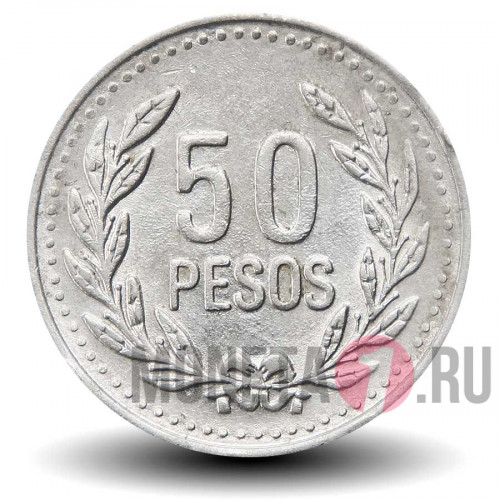 50 песо 2008 года - Колумбия - магнитная