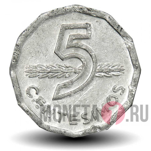 5 сентесимо 1978 года - Уругвай - Бык