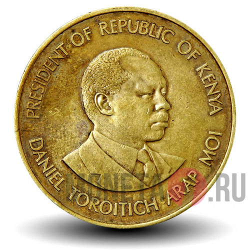 10 центов 1980 года - Кения - Даниэль арап Мои