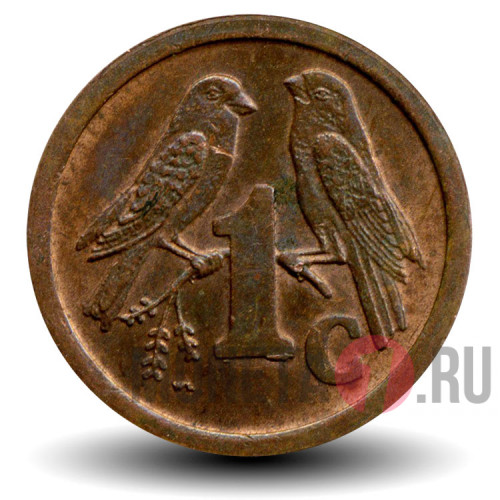 1 цент 1990 года - ЮАР - Воробьи