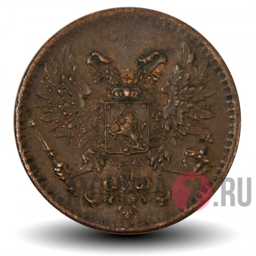 1 пенни 1917 года - Русская Финляндия - Двуглавый орел