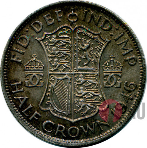 - Half crown - 1946 год - Georgivs VI - Англия