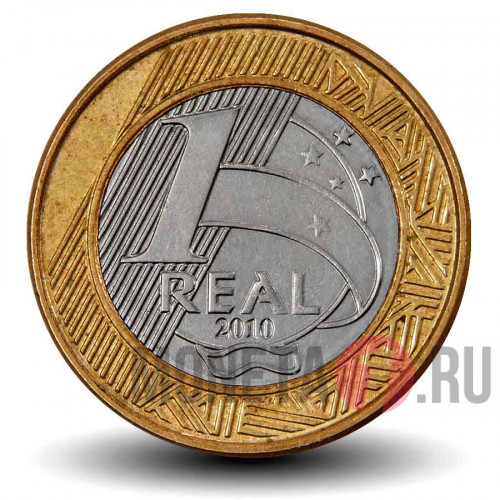1 реал 2010 года - Бразилия - Скульптура Республики