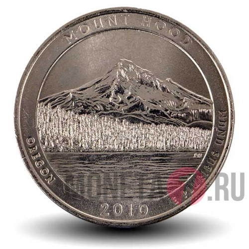 25 центов "Маунт-Худ, Штат Орегон" 2010 года - Национальные парки - P