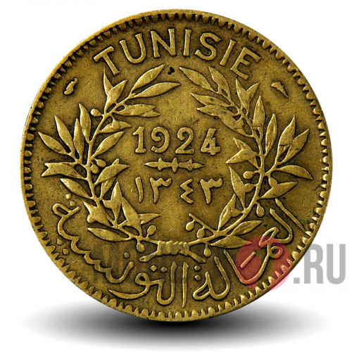 2 франка 1924 года - Тунис