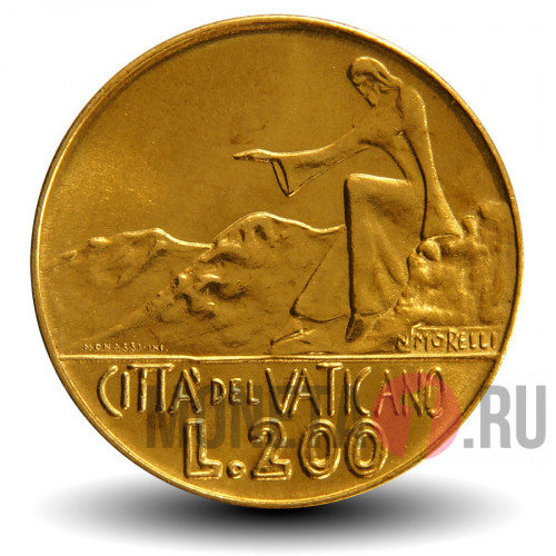 200 лир 1978 года - Ватикан - Павел VI AN XVI