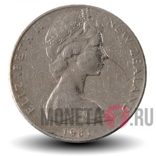 10 центов 1981 года - Новая Зеландия - Маска Маори