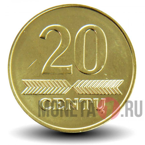 20 центов 2008 года - Литва - UNC