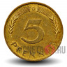 5 пфеннигов 1982 года - ФРГ - Дуб - D